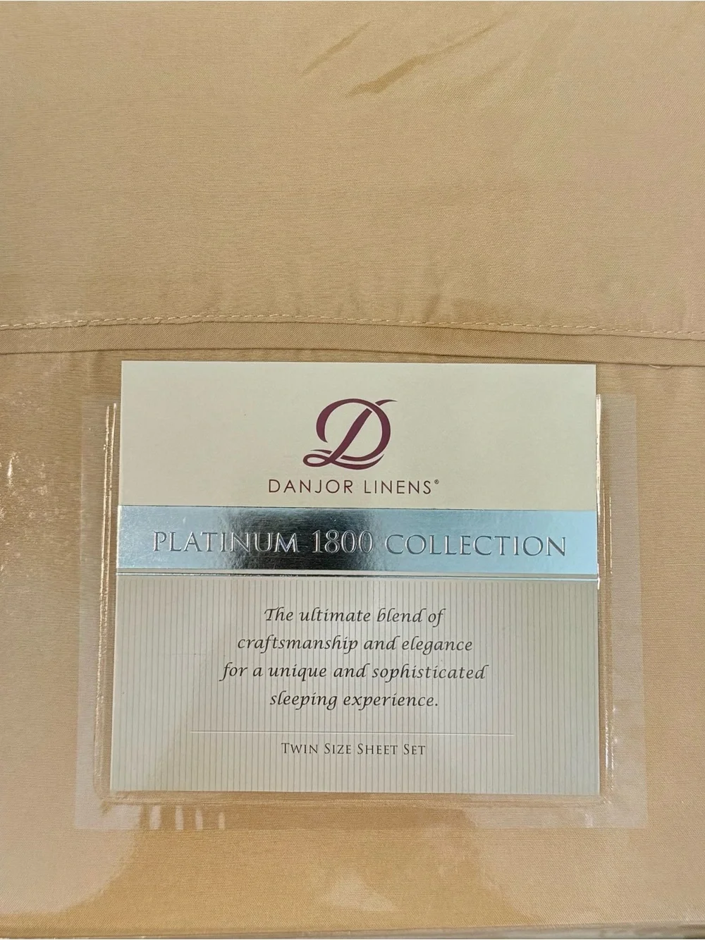 Danjor Linens Platinum 1800 Collection Twin Sheet Set - Light Beige
